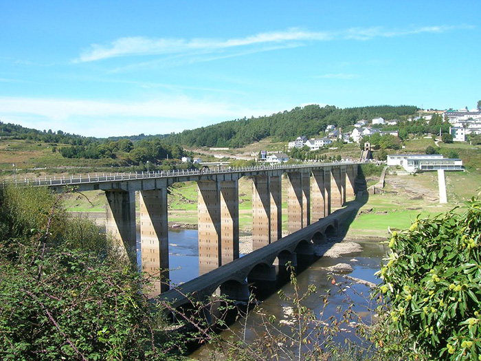 Views to Portomarin, Galicia, Spain